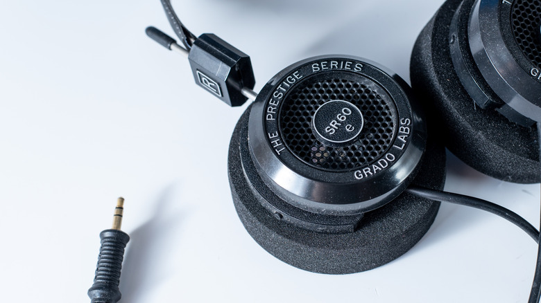 A pair of Grado Labs headphones