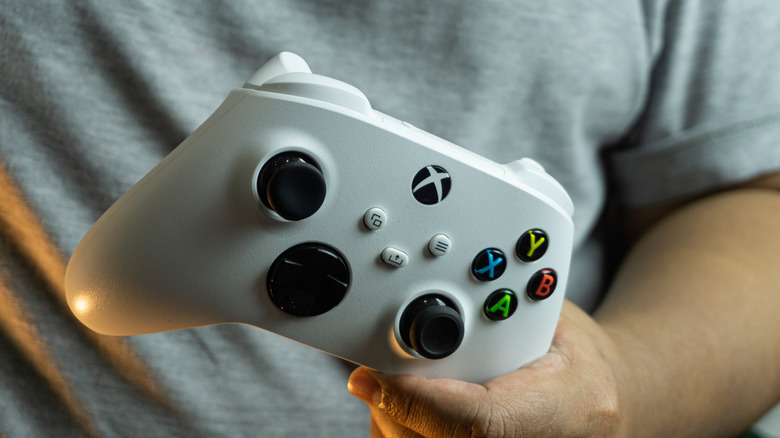 Xbox controller being held