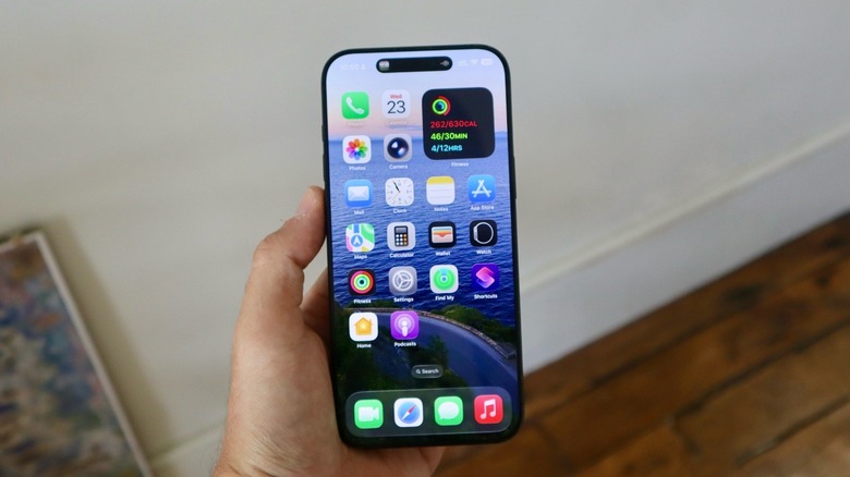 iOS 26's new Home Screen with updated Liquid Glass icons
