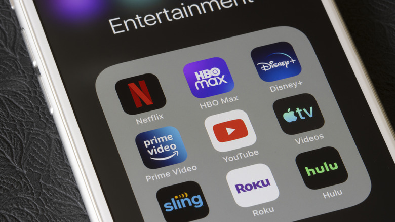 A list of apps on mobile