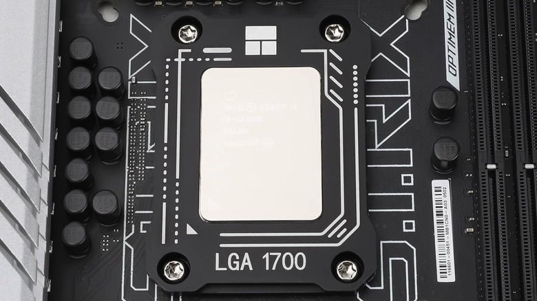 The Thermalright CPU Contact Frame V2 installed on a LGA 1700 motherboard.