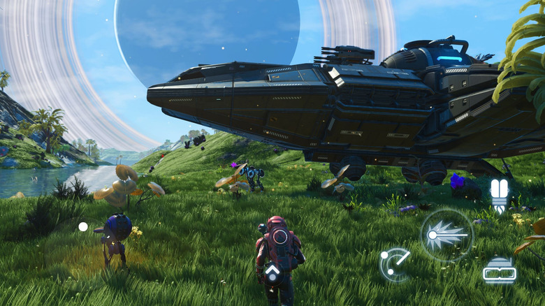 gameplay still of No Man's Sky on Apple device
