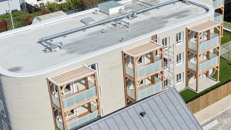 ViliaSprint, a 3D-printed apartment building in Bezannes, France.