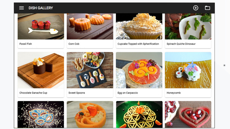 Photos of food printed by the Foodini 3D printer