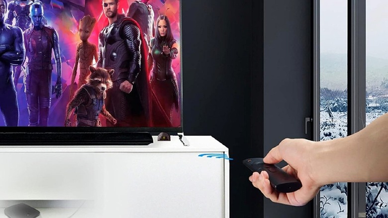 Herfair IR receiver for extending remote range in living room.