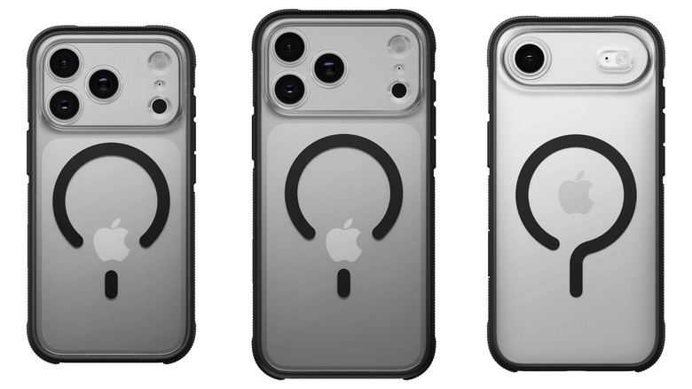 Dbrand cases for the iPhone 17 Pro, iPhone 17 Pro Max, and iPhone 17 Air.