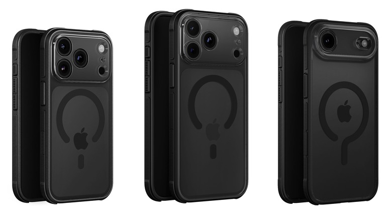 Dbrand cases for the iPhone 17 Pro, iPhone 17 Pro Max, and iPhone 17 Air.