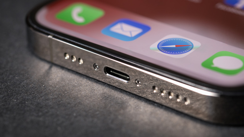 USB-C port on an iPhone