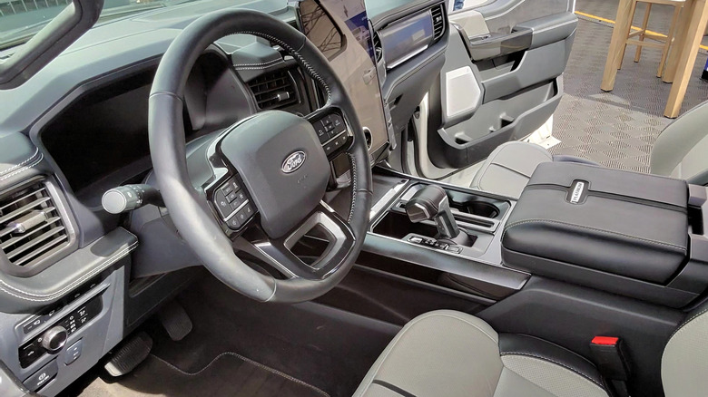Ford F-150 Lightning Platinum interior trim package.
