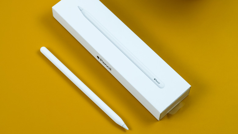 Apple Pencil 2nd generation next to its box.