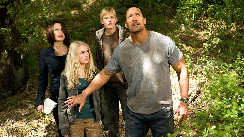 The cast of "Race to Witch Mountain," which includes Dwanye Johnson