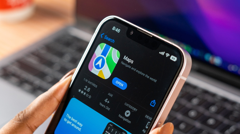 The Apple Maps app shown on an iPhone.
