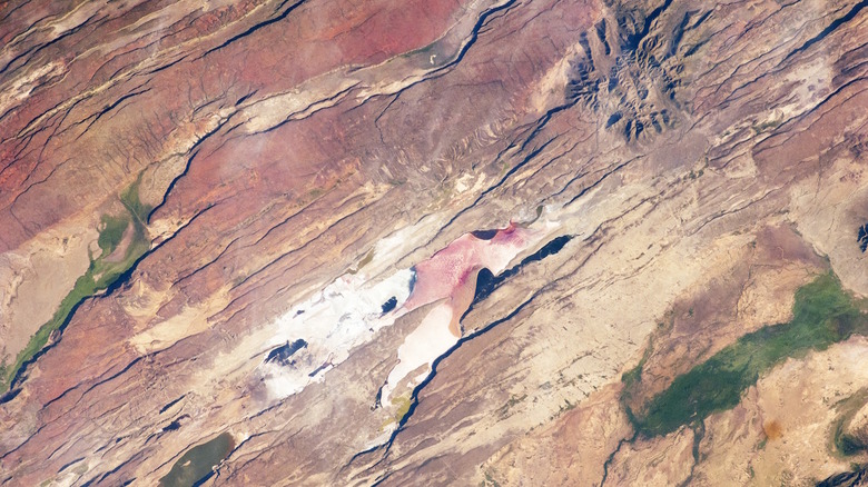 A satellite image of the East African Rift Valley
