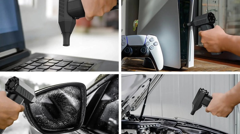 Type S 4 in 1 electric air duster from Costco various cleaning methods.