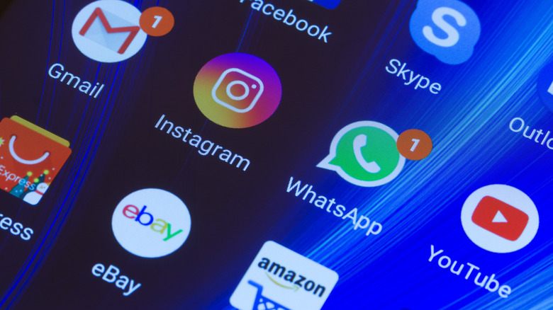 icons on a smartphone home screen