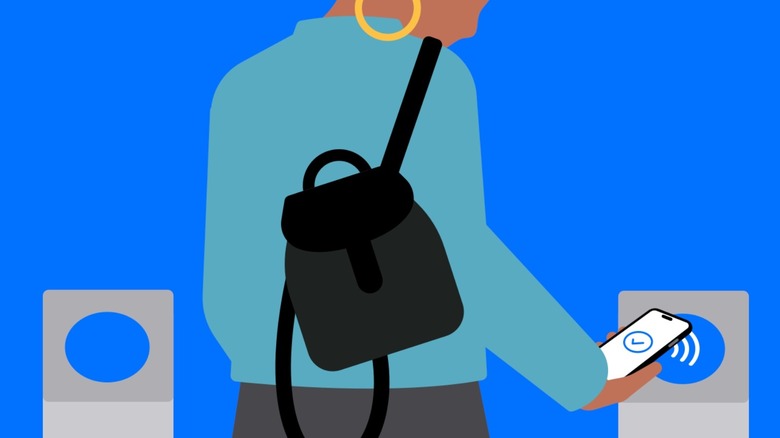 Doodle of a person using Express Transit