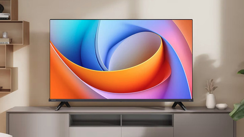 A Hisense A4 Series TV set up in a living room.