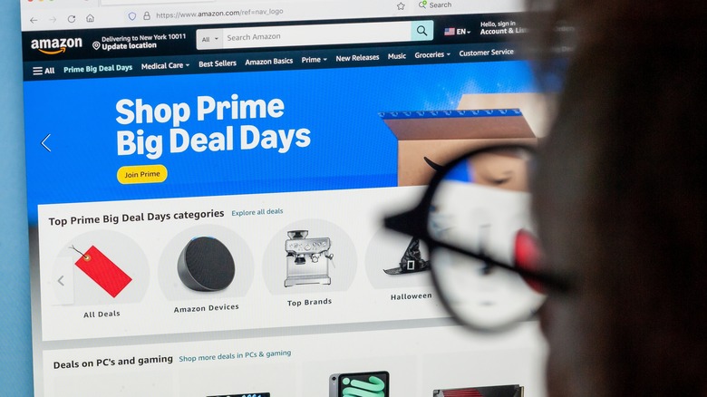 Amazon Prime Big Deal Days on a computer screen