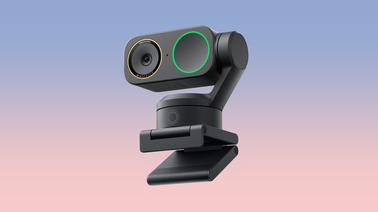 Insta360 Link 2 Pro camera against a gradient background