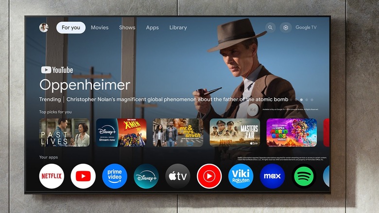 The Hisense 116UX TV mounted to a wall