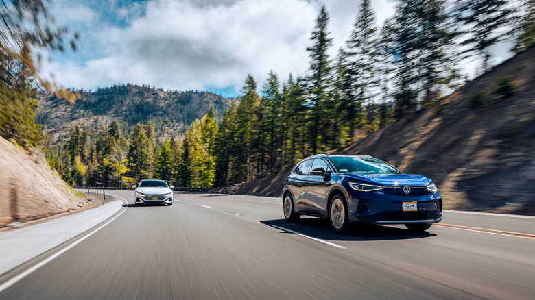 2023 VW ID 4 driving on a road