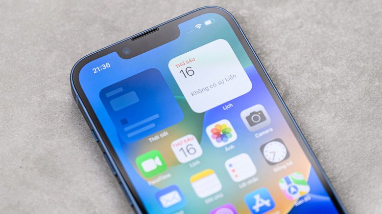 Close-up on iPhone's display