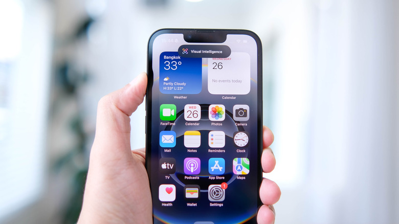 A man holding an iPhone
