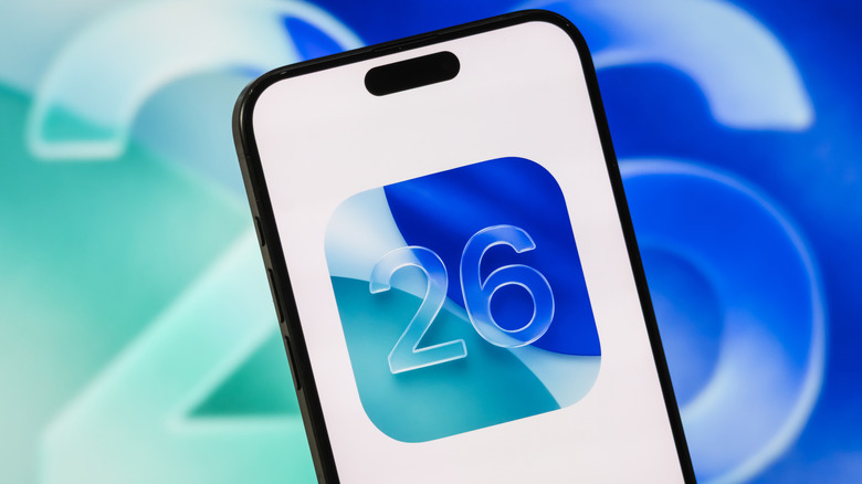 The iOS 26 logo showing the Liquid Glass design that Apple introduced at WWDC 2026.