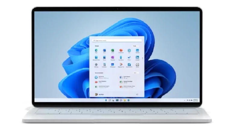 Windows installer on laptop in front of white background