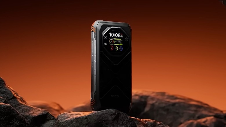 Oscal Tank 1 rugged Android smartphone rendering.