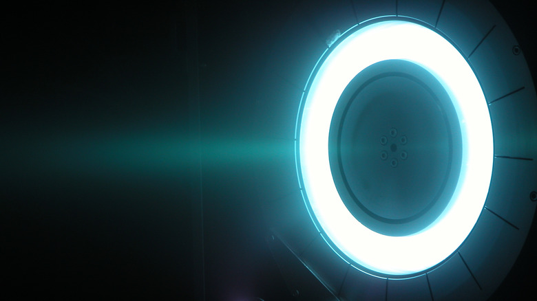 Plasma thruster on a satelite