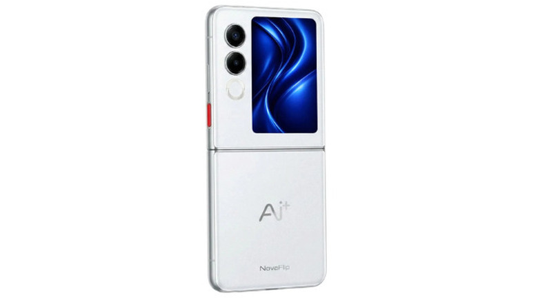Ai+ NovaFlip phone unfolded