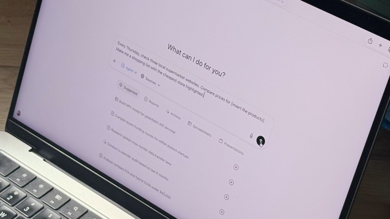ChatGPT Agentic Mode on a MacBook Pro.