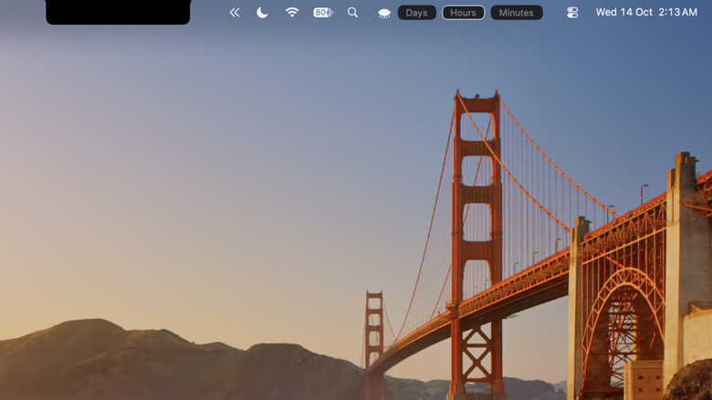 The Insomnia app in the menu bar on macOS running on a MacBook