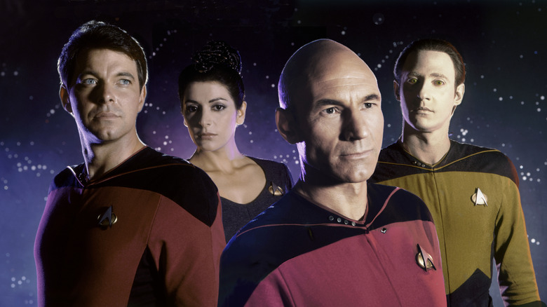 Some of the core characters from Star Trek: The Next Generation