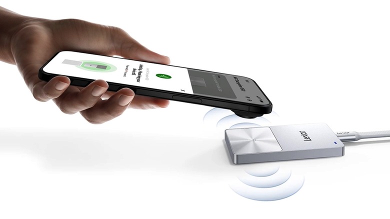 Unlocking the Lexar TouchLock Portable SSD with an iPhone.