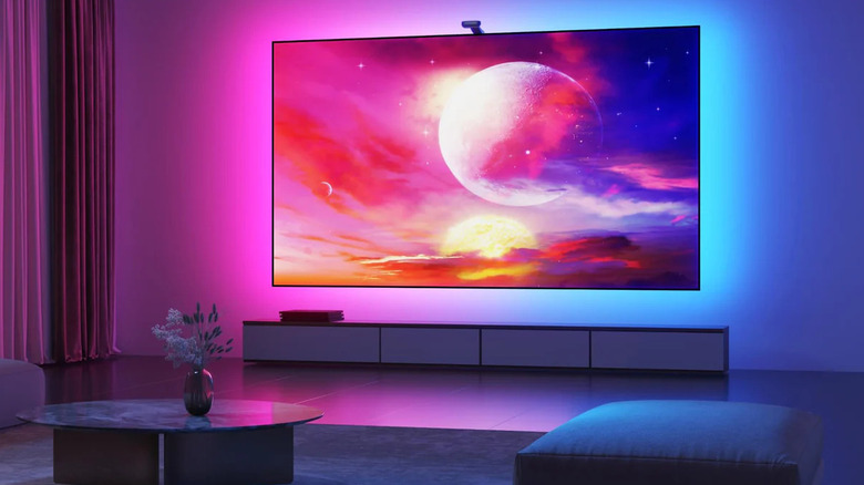 Picture of a TV with the Govee Envisual T2 on display