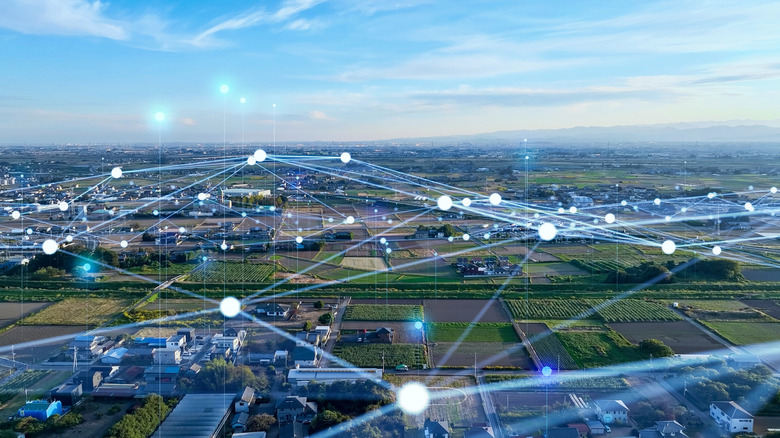 Satellite monitoring of farmlands and neighborhoods