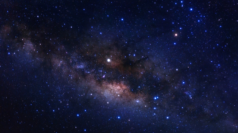 the Milky Way galaxy with many shining stars