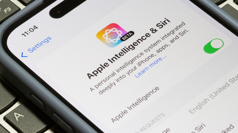 Apple Intelligence and Siri settings on an iPhone 16.