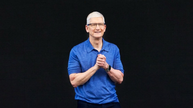 Apple's CEO Tim Cook during the WWDC 2024 keynote