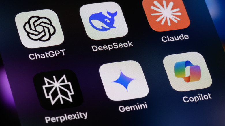 iPhone with a variety of AI apps