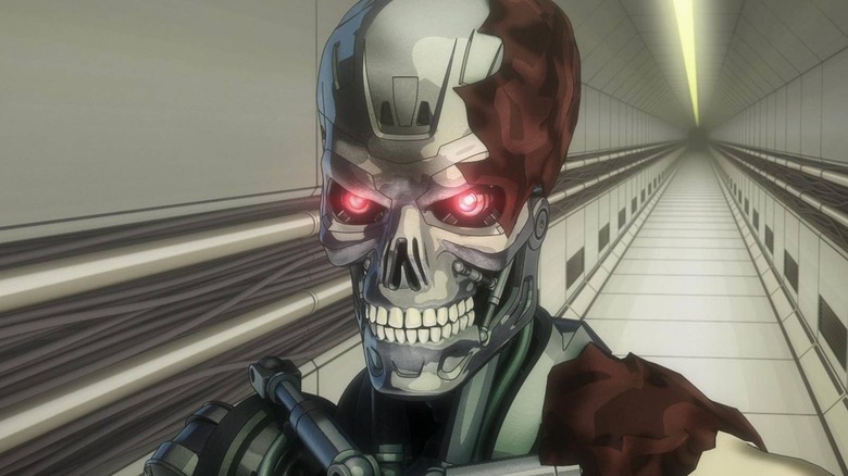 A Terminator in a hallway in Terminator: Zero