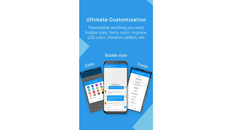 Promotional image for the Handcent Next SMS app