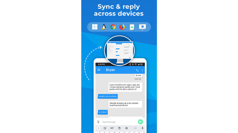 Promotional image for the Pulse SMS app