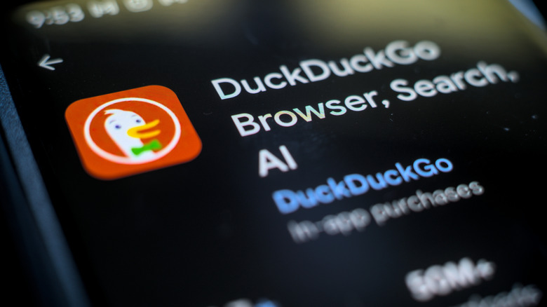 DuckDuckGo mobile app screenshot