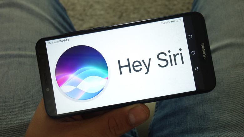 Siri logo on an iPhone