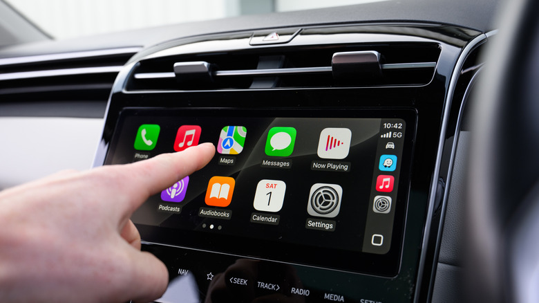 The Apple CarPlay dashboard on a vehicle infotainment screen.
