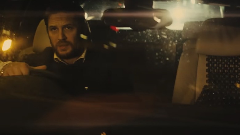 Ivan Locke (Tom Hardy) driving at night in "Locke."