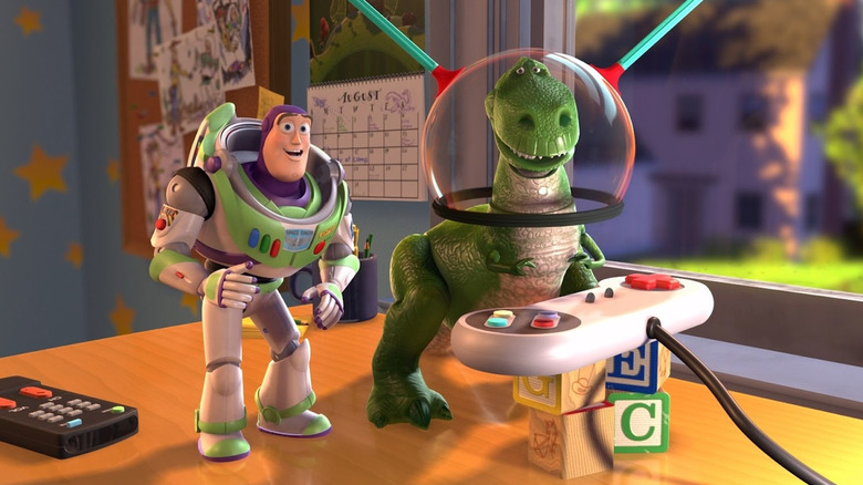 Buzz and Rex playing in Toy Story 2